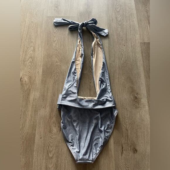 PQ swim Alex indie blue belted one piece bikini swimwear size small NEW - Picture 5 of 9